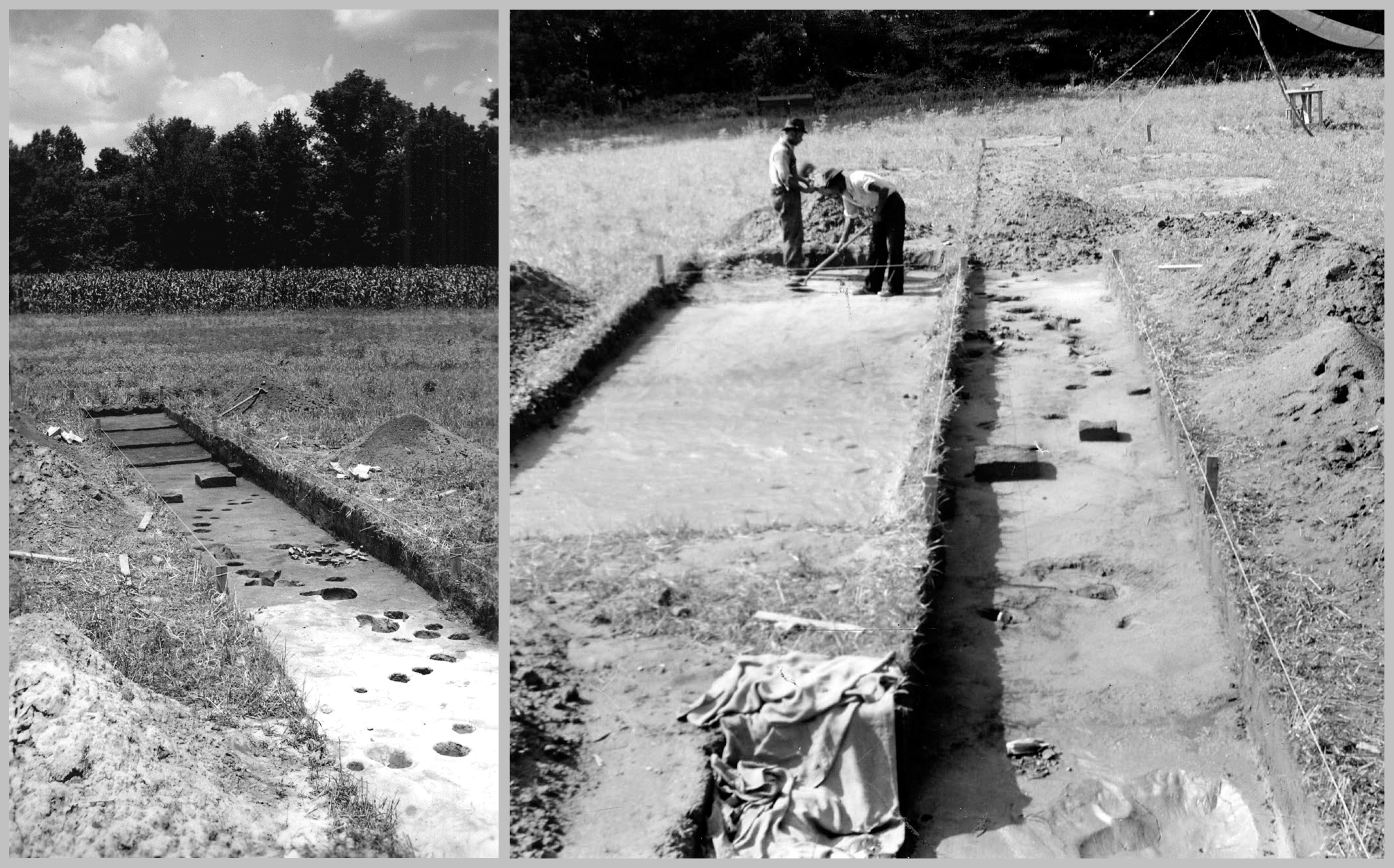 First Wall site excavations in 1938.